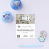 Minimale Logo Foto Witte Zakelijke Flyer (Enkel)