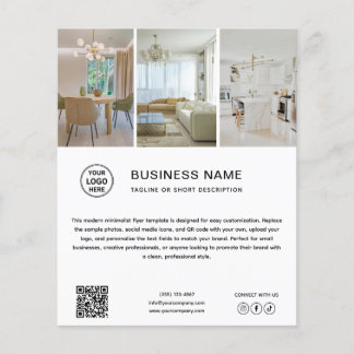 Minimale Logo Foto Witte Zakelijke Flyer