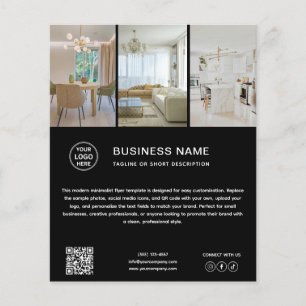 Minimale Logo Foto Zwart Zakenvlucht Flyer