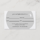 Minimale Logo Grijze Salon- en Spa-afsprakenkaart Afsprakenkaartje (Achterkant)