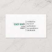 Minimale Logo initiaal Moderne, stijlvolle Blauwgr Visitekaartje (Achterkant)