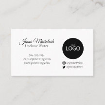 Minimale Logo Instagram Twitter Handle Black White