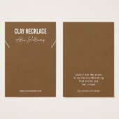 Minimale Logo juwelen Ketting-kaart Visitekaartje (Voorkant /achterkant)