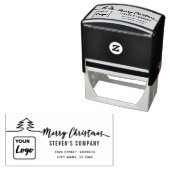 Minimale logo-kalligrafie Vroegere kerstrubber Zelfinktende Stempel (In situ)