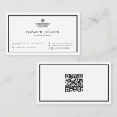 Minimale Logo-kwaliteitscode voor zwart-wit Lijst Visitekaartje (Voorkant / Achterkant)