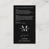 Minimale Logo Lip Blush Nazorginstructies Visitekaartje (Achterkant)