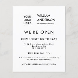 Minimale Logo Modern White Grand Opening Flyer