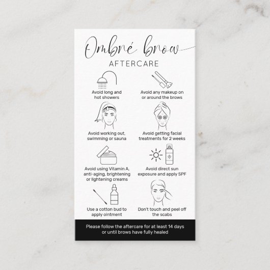 Minimale Logo Ombre Powder Brow na de Intel Health Visitekaartje (Voorkant)