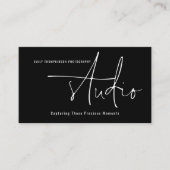Minimale Logo QR-code fotografie Studio Black Visitekaartje (Voorkant)