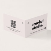 Minimale Logo QR-code gevolgd door Label Kaart han (Buitenkant)
