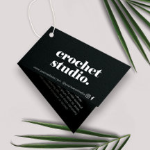 Minimale Logo QR-code gevolgd door Label Kaart han