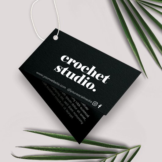 Minimale Logo QR-code gevolgd door Label Kaart han