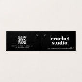 Minimale Logo QR-code gevolgd door Label Kaart han (Buitenkant ongevouwen)