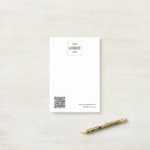 Minimale logo QR-code Post-it® Notes (Op bureau)
