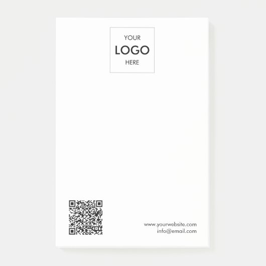 Minimale logo QR-code Post-it® Notes (Voorkant)