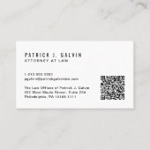 Minimale Logo QR Code Professional Visitekaartje (Voorkant)