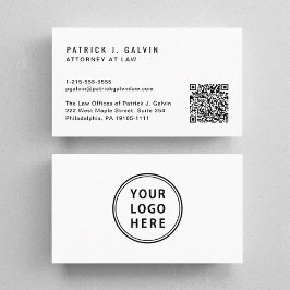 Minimale Logo QR Code Professioneel Visitekaartje