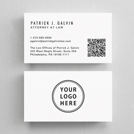 Minimale Logo QR Code Professioneel Visitekaartje