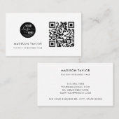 Minimale Logo QR-code van aangepast bedrijf Visitekaartje (Voorkant / Achterkant)