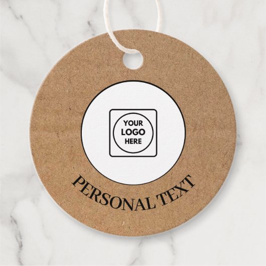 Minimale Logo QR-code Zakelijke Label Prijslabels (Voorkant)