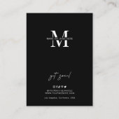 Minimale Logo-salon voor clientrecordformulier Visitekaartje (Achterkant)