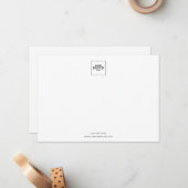 Minimale Logo Simple Merk Logo Note Card Notitiekaartje (Voorkant / Achterkant in situ)