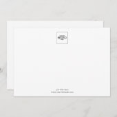 Minimale Logo Simple Merk Logo Note Card Notitiekaartje (Voorkant / Achterkant)