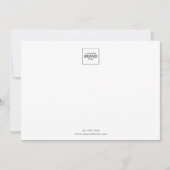 Minimale Logo Simple Merk Note Card Notitiekaartje (Voorkant)