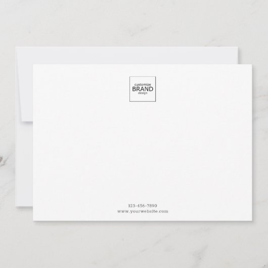 Minimale Logo Simple Merk Note Card Notitiekaartje (Voorkant)