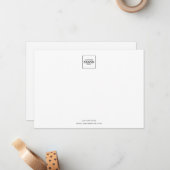 Minimale Logo Simple Merk Note Card Notitiekaartje (Voorkant / Achterkant in situ)