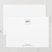 Minimale Logo Simple Merk Note Card Notitiekaartje (Voorkant / Achterkant)