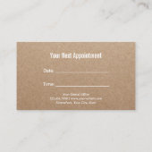 Minimale Logo tandheelkundige tandheelkundige tand Afsprakenkaartje (Achterkant)