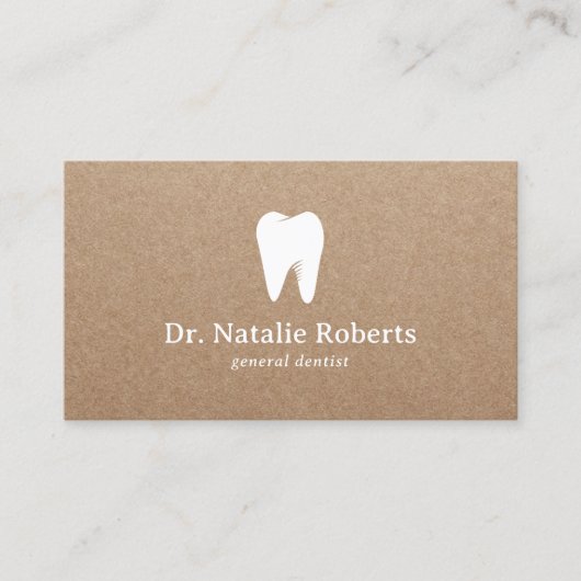 Minimale Logo tandheelkundige tandheelkundige tand Afsprakenkaartje (Voorkant)
