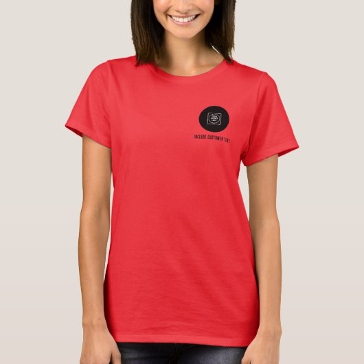 Minimale Logo Tekst Merkbouw Personeel T-Shirt (Voorkant)