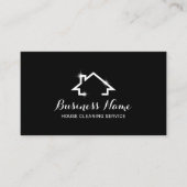 Minimale Logo van het Huis van de Schoonmaakdienst Visitekaartje (Voorkant)