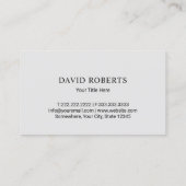 Minimale Logo van onroerend goed Visitekaartje (Achterkant)