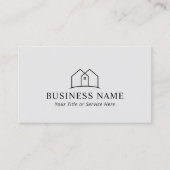Minimale Logo van onroerend goed Visitekaartje (Voorkant)