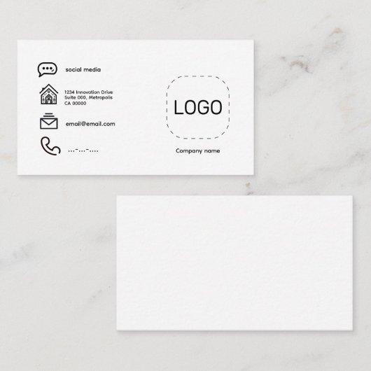 Minimale Logo Visitekaartje (Voorkant / Achterkant)