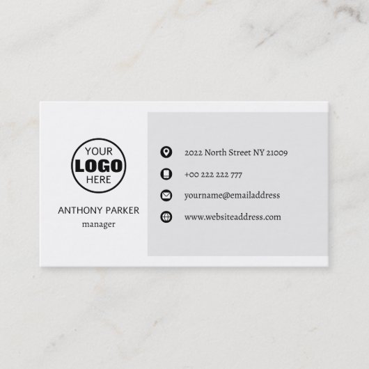 Minimale Logo Visitekaartje (Voorkant)