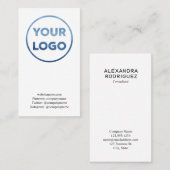 Minimale Logo voor aangepast bedrijf Visitekaartje (Voorkant / Achterkant)