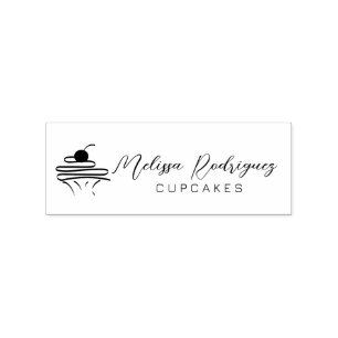 Minimale Logo voor cupcake bakkerij Baker Rubberstempel