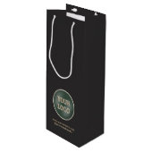 Minimale Logo voor speciale acties voor bedrijven Wijn Cadeautas (Voorkant Gekanteld)