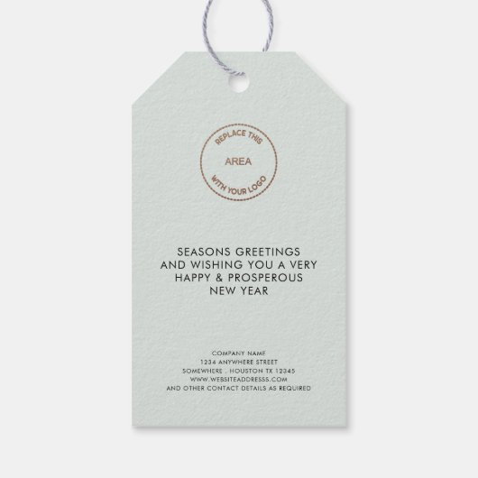 Minimale Logo voor zakenlieden Cadeaulabel (Achterkant)