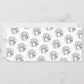 Minimale logo voor zwart-wit cadeaucertificaat (Achterkant)