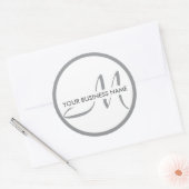 Minimale Logo voor zwart-wit monogram op maat Ronde Sticker (Envelop)
