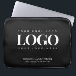 Minimale Logo voor zwart-witbedrijf Laptop Sleeve<br><div class="desc">Deze elegante laptophoes is ideaal voor uw zakelijke/promotionele behoeften. Voeg eenvoudig de gewenste logo en tekst toe door op de optie "personaliseren" te klikken.</div>