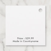 Minimale Logo voor zwart-witgebruik Bedankjes Labels (Achterkant)