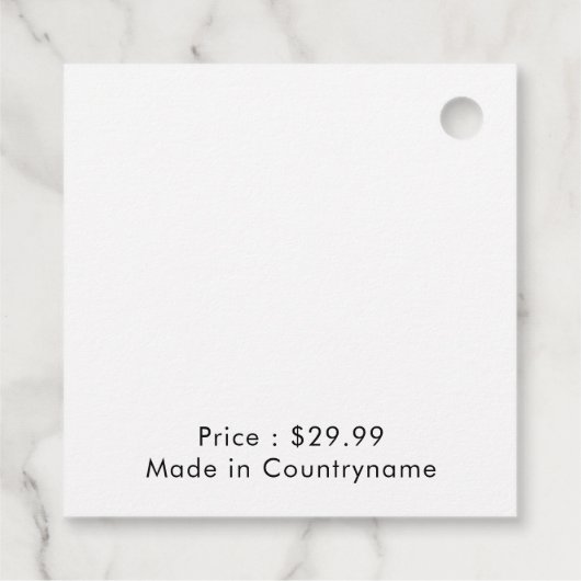 Minimale Logo voor zwart-witgebruik Bedankjes Labels (Achterkant)