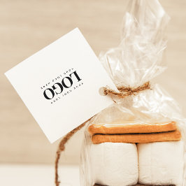 Minimale Logo voor zwart-witgebruik Bedankjes Labels