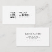 Minimale Logo voor zwart-witgebruik Moderne bedrij Visitekaartje (Voorkant / Achterkant)